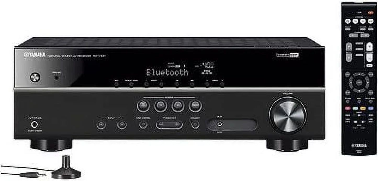 5.1-Channel Wireless Bluetooth 4K A/V Home Theater Receiver + Easy-To-Install Natural Sound Moisture Resistant 6.5" High Performance In-Ceiling Speakers (Set of 6)