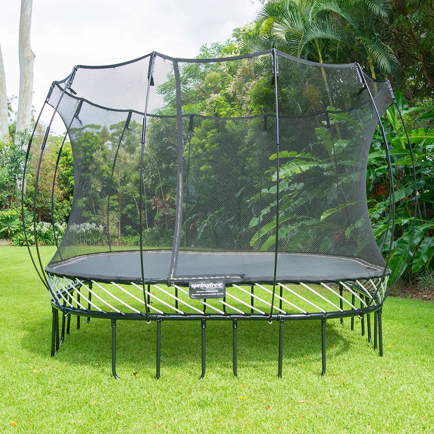 13’ X 13’ Square Backyard Trampoline with Accessories, Black
