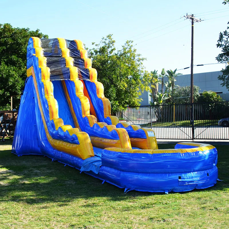 19 FT Amazon River Water Slide with Attached Pool for Kids and Adults (With Blower)