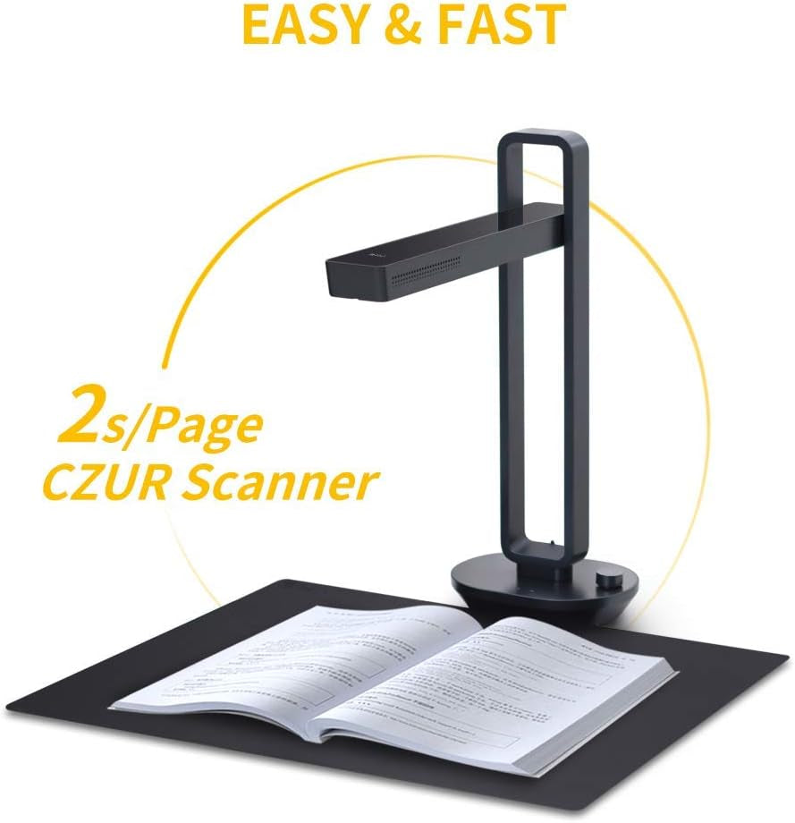 Aura X Pro Personal Portable Book Scanner, Built-In Battery High Mobility Document Scanner Compatible with Both Windows & Macos
