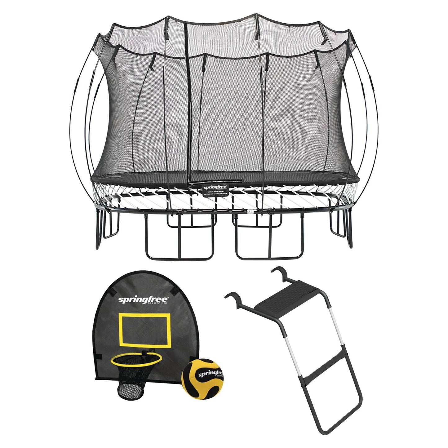 13’ X 13’ Square Backyard Trampoline with Accessories, Black