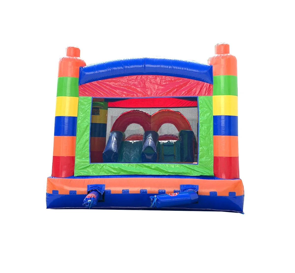 Kids Inflatable Water Slide Bounce House Combo with Blower, Building Block