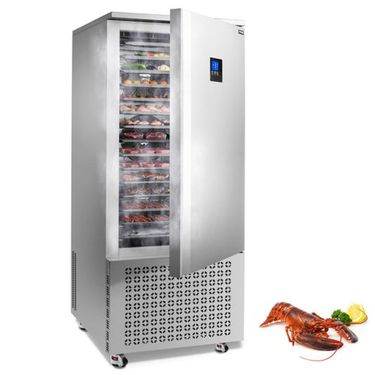 VEVOR 370L Commercial Blast Freezer 15 Trays Blast Chiller Chest Seafood Gelato