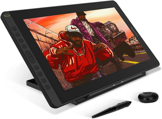 KAMVAS 16 Graphics Drawing Tablet with Screen Full-Laminated Graphic Monitor with Battery-Free Stylus Tilt 10 Hot Keys Adjustable Stand, 15.6Inch Pen Display for Pc/Mac/Android/Linux, Black