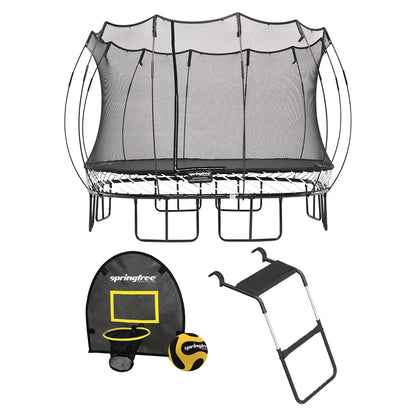 13’ X 13’ Square Backyard Trampoline with Accessories, Black